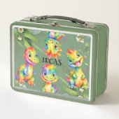 Schattigee magische regenboog dinosaurus Happy Bir (Voorkant)