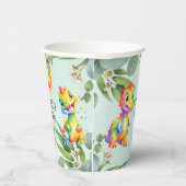 Schattigee magische regenboog dinosaurus Happy Bir Papieren Bekers (Rechts)