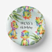 Schattigee magische regenboog dinosaurus Happy Bir Papieren Kommen (Voorkant)