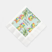 Schattigee magische regenboog dinosaurus Happy Bir Servet (Hoek)