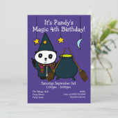 Schattigee magische tovenaar Panda verjaardagsfees Kaart (Staand voorkant)