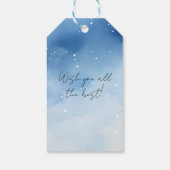 Schattigee Magische Tovenaar Zwarte Kat Waterverf Cadeaulabel (Achterkant)