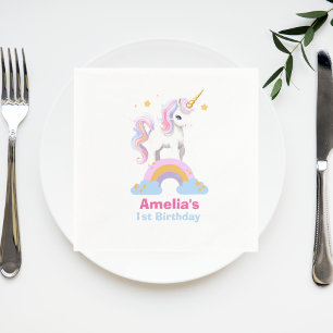 Schattigee magische waterverf Regenboog Eenhoorn V Servet