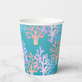 Schattigee Magische Zeemeermin vis koraal zee Verj Papieren Bekers (Achterkant)