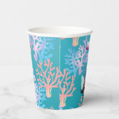 Schattigee Magische Zeemeermin vis koraal zee Verj Papieren Bekers (Rechts)