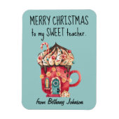 Schattigee magneet voor lieve leerkracht vrolijk k (Verticaal)