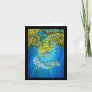 Schattigee Mahi Mahi Vist vistonijn en schildpad Kaart