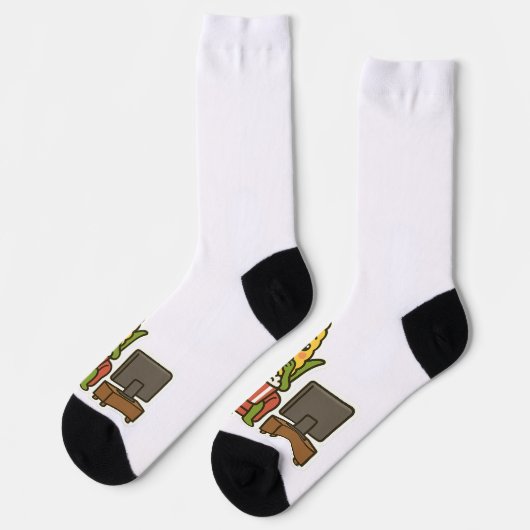 Schattigee maïs tv kijken met popcorn sokken (Links)