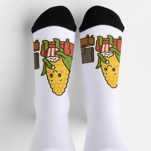 Schattigee maïs tv kijken met popcorn sokken (Top)