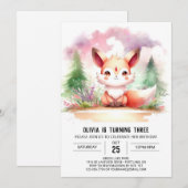 Schattigee Majestic Fox Verjaardag digitaal Kaart (Voorkant / Achterkant)