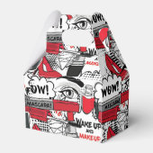 Schattigee make-up meisje kawaii beauty en glam Mo Bedankdoosjes (Achterkant)