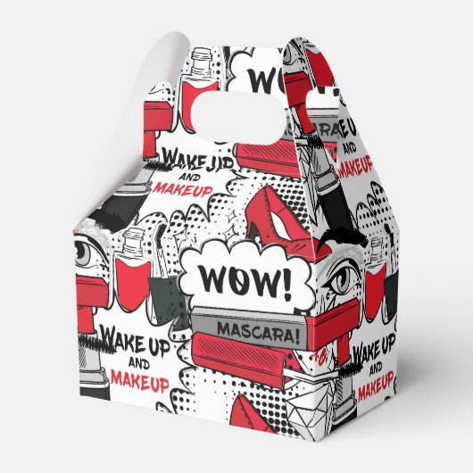 Schattigee make-up meisje kawaii beauty en glam Mo Bedankdoosjes (Voorkant Zijde)