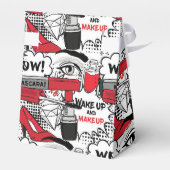 Schattigee make-up meisje kawaii beauty en glam Mo Bedankdoosjes (Achterkant)