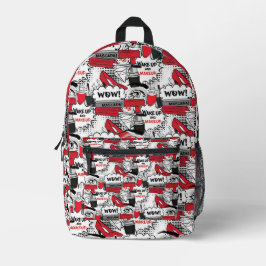 Schattigee make-up meisje kawaii beauty en glam Mo Bedrukte Rugzak