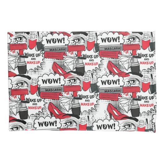 Schattigee make-up meisje kawaii beauty en glam Mo Kussensloop (Voorkant)