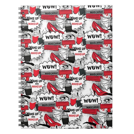 Schattigee make-up meisje kawaii beauty en glam Mo Notitieboek (Voorkant)