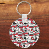 Schattigee make-up meisje kawaii beauty en glam Mo Sleutelhanger (Voorkant)