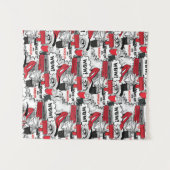 Schattigee make-up meisje kawaii beauty en glam Mo Wandkleed (Voorkant (horizontaal))