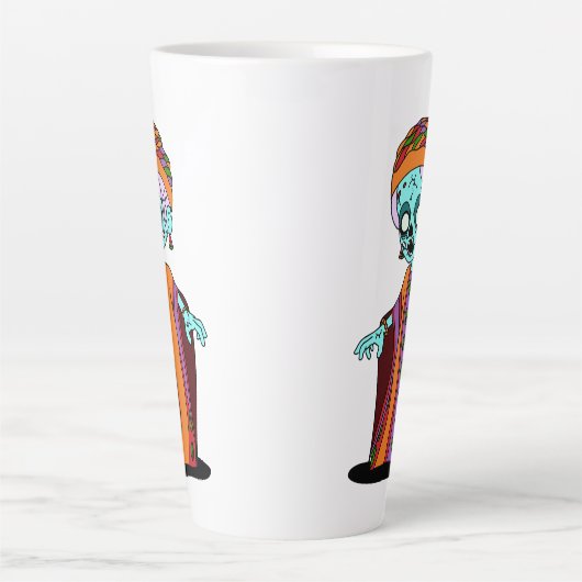 Schattigee Malinese zombie Latte Mok (Voorkant)