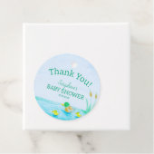 Schattigee Mallard Duck Baby shower Dank u Bedankjes Labels (In situ)