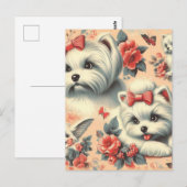  Schattigee Maltese hond Briefkaart (Voorkant / Achterkant)