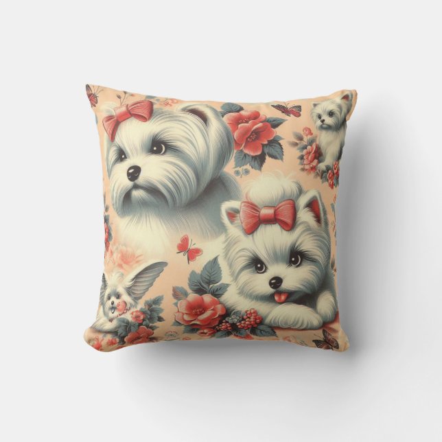  Schattigee Maltese hond Kussen (Voorkant)