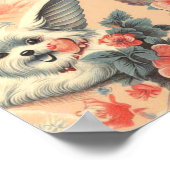  Schattigee Maltese hond Poster (Hoek)