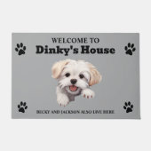 Schattigee Maltese hondenfoto Deurmat (Voorkant)