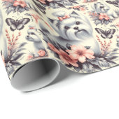  Schattigee Maltese illustratie Cadeaupapier (Rol Hoek)