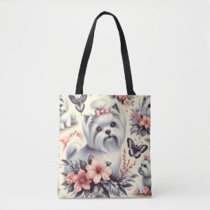 Schattigee Maltese illustratie Tote Bag