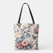 Schattigee Maltese illustratie Tote Bag (Achterkant)