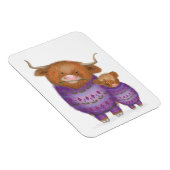 Schattigee mam & baby Highland koe magneet (Rechterzijde)