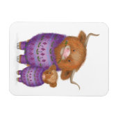 Schattigee mam & baby Highland koe magneet (Horizontaal)