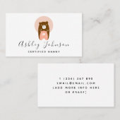 Schattigee Mama & Baby Beer Certified Nanny Babysi Visitekaartje (Voorkant / Achterkant)