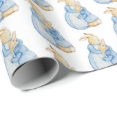 Schattigee Mama & Baby Bunny Waterverf Cadeaupapier (Rol Hoek)