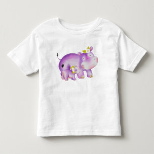 SCHATTIGEE MAMA & BABY PAARSE HIPPO MET MADELiefJE Kinder Shirts