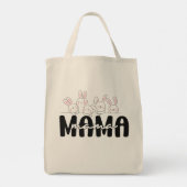 Schattigee Mama Bunny Canvas tas – Moederdag Gift (Achterkant)