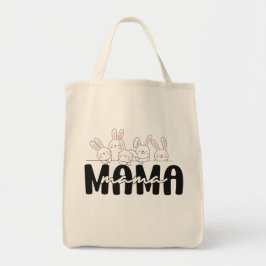 Schattigee Mama Bunny Canvas tas – Moederdag Gift