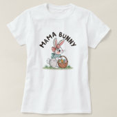 Schattigee Mama Bunny Pasen; Familie Pasen T-shirt (Design voorkant)