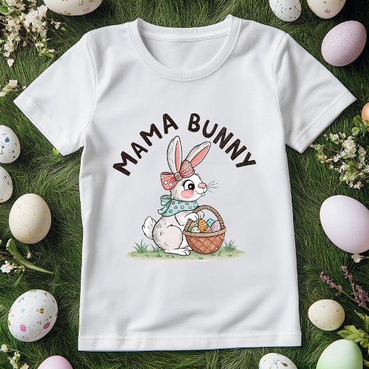 Schattigee Mama Bunny Pasen; Familie Pasen T-shirt