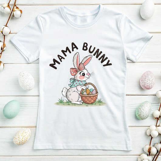Schattigee Mama Bunny Pasen; Familie Pasen T-shirt