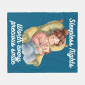 Schattigee mama en Baby fleece deken (Voorkant (Horizontaal))