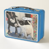 Schattigee Mama Goats Art Metal Lunch Box (Achterkant)