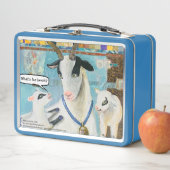 Schattigee Mama Goats Art Metal Lunch Box (In situ)