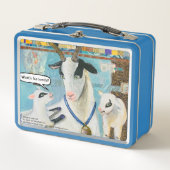 Schattigee Mama Goats Art Metal Lunch Box (Voorkant)