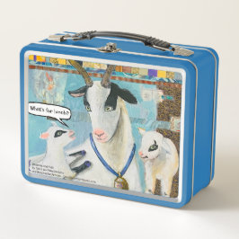 Schattigee Mama Goats Art Metal Lunch Box