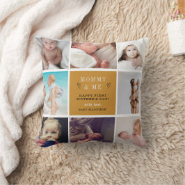 Schattigee Mama & Me Fotocollage – 1e Moederdag Kussen