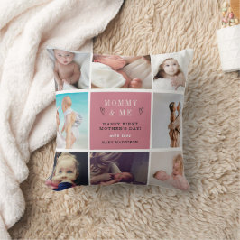 Schattigee Mama & Me Fotocollage – 1e Moederdag Kussen