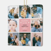 Schattigee 'Mama & Me' Fotocollage Vrolijk Kerstfe Keramisch Ornament (Links)