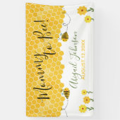 Schattigee Mama naar Bee Baby shower Waterverf Hon Spandoek (Verticaal)